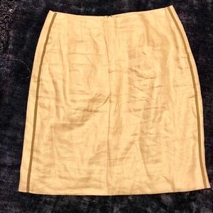 J Crew Linen Pencil Skirt Size 4